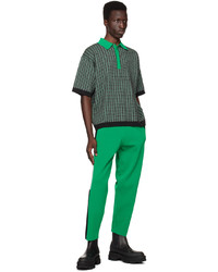 Pantalon chino en tricot vert ZANKOV