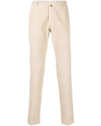 Pantalon chino en velours côtelé beige Borrelli