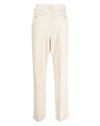 Pantalon chino en velours côtelé beige Bally