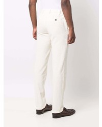 Pantalon chino en velours côtelé blanc Lardini