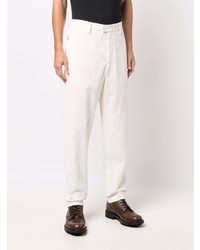 Pantalon chino en velours côtelé blanc Emporio Armani