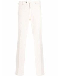Pantalon chino en velours côtelé blanc Lardini