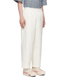 Pantalon chino en velours côtelé blanc Camiel Fortgens