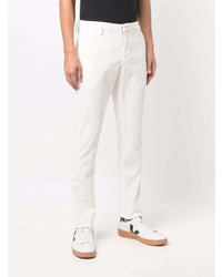 Pantalon chino en velours côtelé blanc Dondup