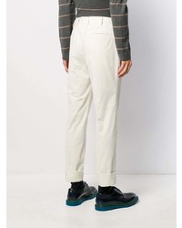 Pantalon chino en velours côtelé blanc Pt01