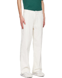 Pantalon chino en velours côtelé blanc Whim Golf