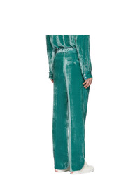 Pantalon chino en velours côtelé bleu canard Sies Marjan