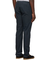 Pantalon chino en velours côtelé bleu marine Massimo Alba