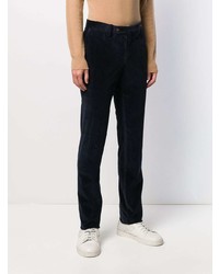 Pantalon chino en velours côtelé bleu marine Pt01