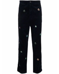 Pantalon chino en velours côtelé brodé bleu marine Polo Ralph Lauren