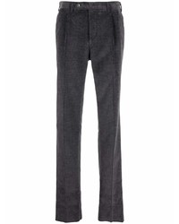 Pantalon chino en velours côtelé gris foncé Canali