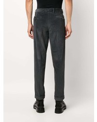 Pantalon chino en velours côtelé gris foncé Drumohr