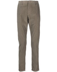 Pantalon chino en velours côtelé gris Dondup