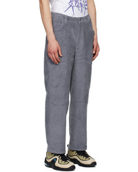 Pantalon chino en velours côtelé gris Dime