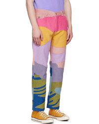 Pantalon chino en velours côtelé imprimé multicolore KidSuper