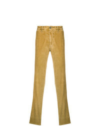Pantalon chino en velours côtelé jaune