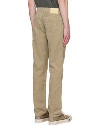 Pantalon chino en velours côtelé marron clair VISVIM