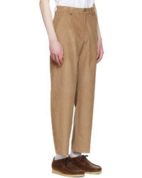 Pantalon chino en velours côtelé marron clair Manors Golf