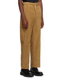 Pantalon chino en velours côtelé marron clair Solid Homme