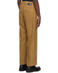 Pantalon chino en velours côtelé marron clair Solid Homme