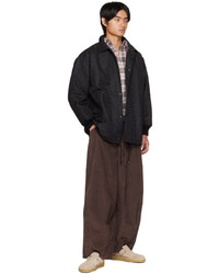 Pantalon chino en velours côtelé marron foncé Needles