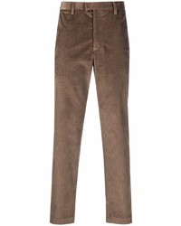 Pantalon chino en velours côtelé marron Emporio Armani