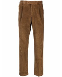 Pantalon chino en velours côtelé marron Pt01