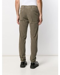 Pantalon chino en velours côtelé marron Pt01