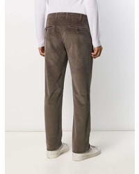 Pantalon chino en velours côtelé marron Canali