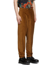 Pantalon chino en velours côtelé marron Ps By Paul Smith