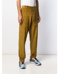 Pantalon chino en velours côtelé moutarde Universal Works