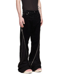 Pantalon chino en velours côtelé noir Rick Owens