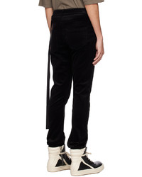 Pantalon chino en velours côtelé noir Rick Owens DRKSHDW