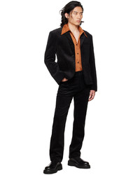 Pantalon chino en velours côtelé noir DRAE