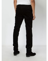 Pantalon chino en velours côtelé noir Saint Laurent