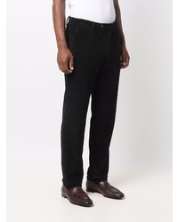 Pantalon chino en velours côtelé noir Lardini