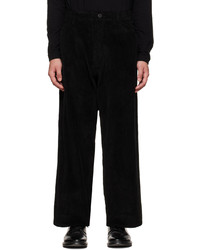 Pantalon chino en velours côtelé noir Jan Jan Van Essche