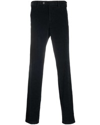 Pantalon chino en velours côtelé noir Lardini