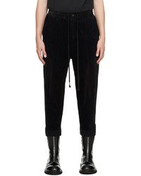 Pantalon chino en velours côtelé noir The Viridi-anne