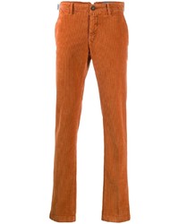 Pantalon chino en velours côtelé orange Jacob Cohen