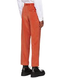Pantalon chino en velours côtelé orange Paul Smith