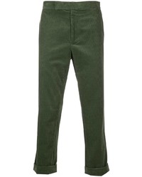 Pantalon chino en velours côtelé vert foncé Haider Ackermann