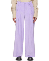 Pantalon chino en velours côtelé violet clair