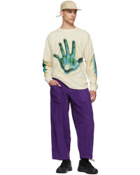 Pantalon chino en velours côtelé violet Gentle Fullness