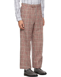 Pantalon chino en vichy multicolore Thom Browne