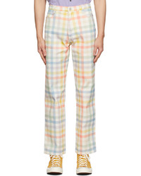 Pantalon chino en vichy multicolore DOUBLE RAINBOUU