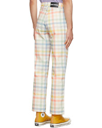 Pantalon chino en vichy multicolore DOUBLE RAINBOUU