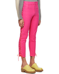 Pantalon chino fuchsia Eckhaus Latta