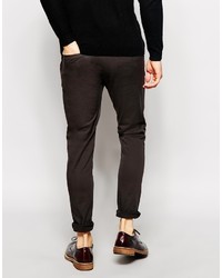 Pantalon chino gris foncé Asos