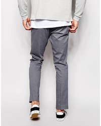 Pantalon chino gris foncé Asos